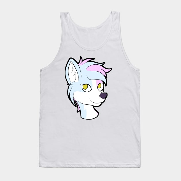 Blue and pink furry Tank Top by Aleina928